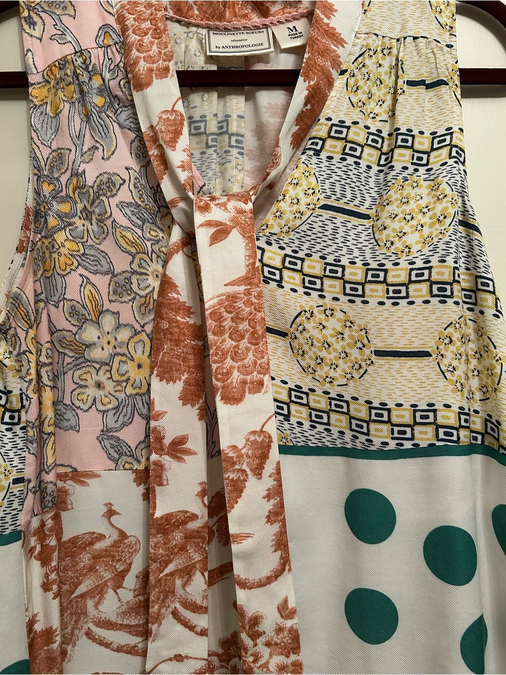 Mixed print shirt Anthropologie